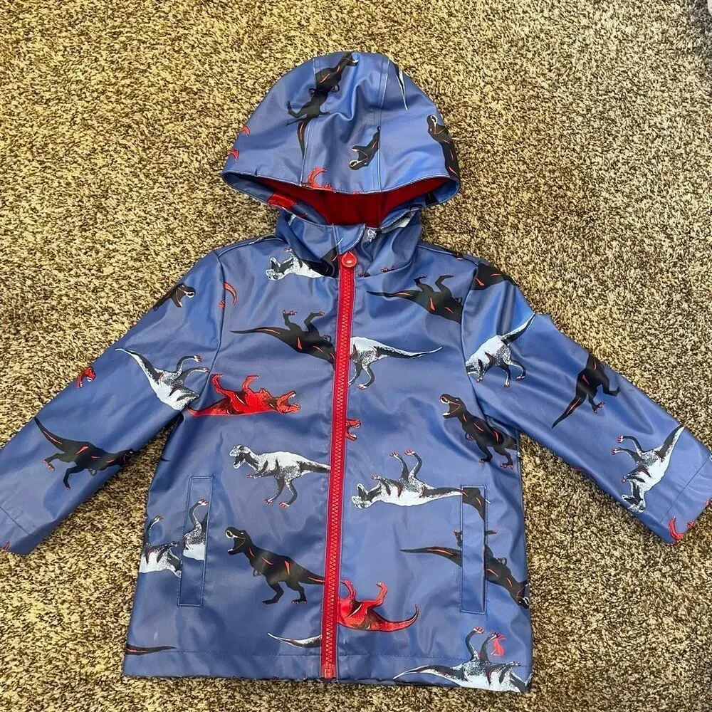 2T Joules dinosaur raincoat